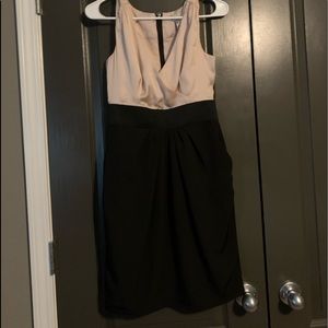 Cream and black dress